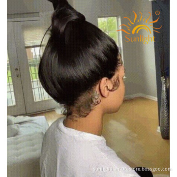 Sunlight Glueless Full Hd Pre Plucked For Black Women Glue Overnight Delivery Peruvian Human Virgin Hair 360 Frontal Lace Wigs